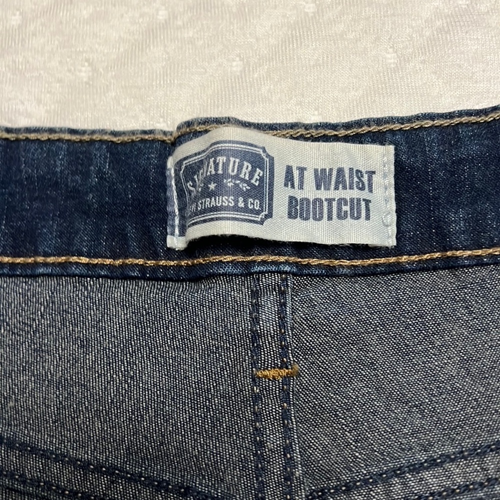 Signature Levi Strauss bootcut jeans.